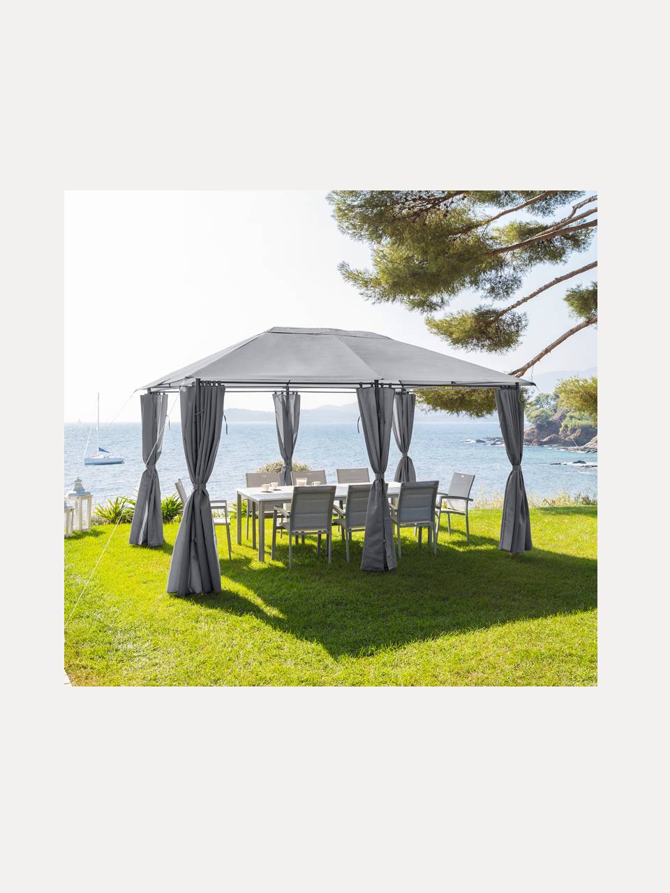 Cenador Santorini Gris - Vista 3