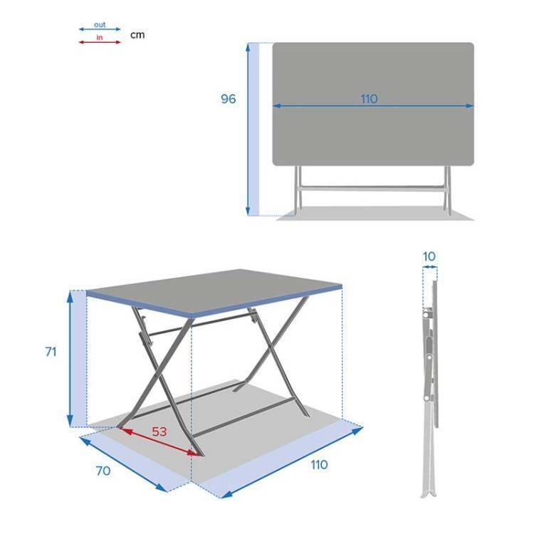 Mesa Greensboro Grafito - Vista 4