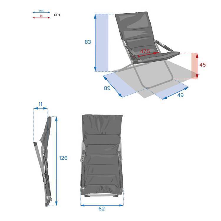 Tumbona Milos Burdeos - Vista 4