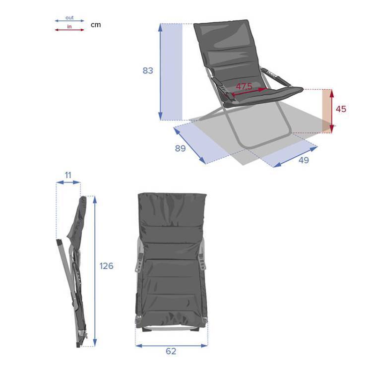 Tumbona Milos Roja - Vista 4