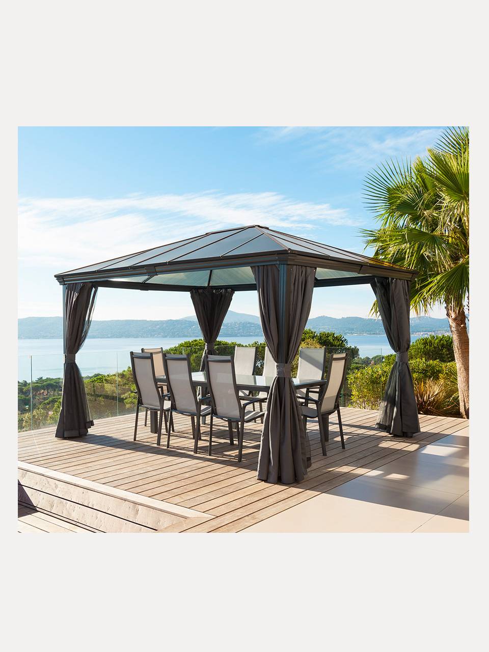 Cenador Belize Grafito vista 2