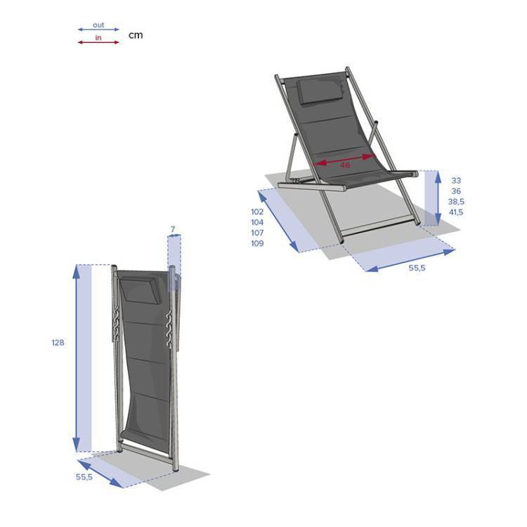 Tumbona Honolulu Roja - Vista 4