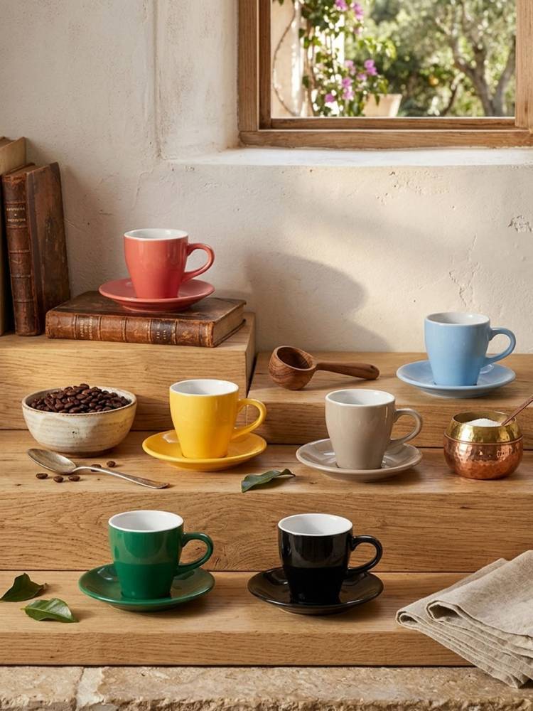 Taza C/Plato Colour vista 2