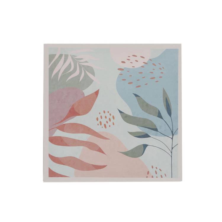 Cuadro Hojas Pastel vista 2