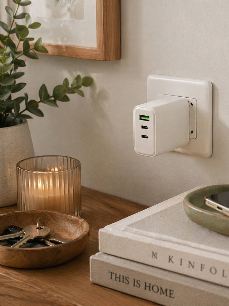 Cargador P/1 Usb+2 Tipo C vista 2