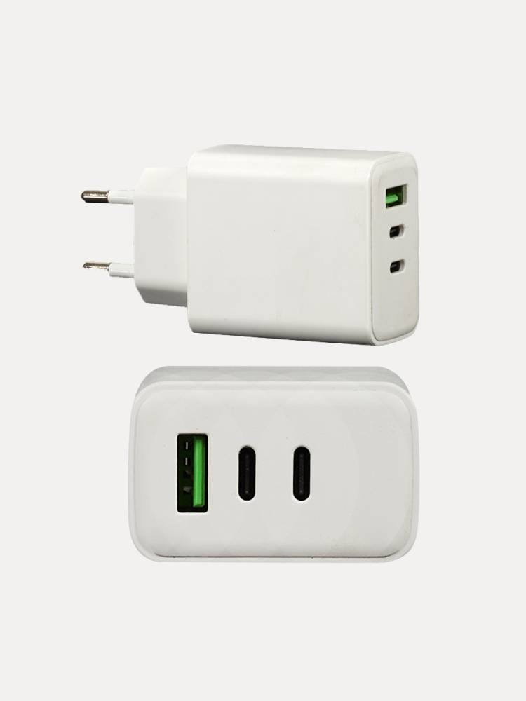 Cargador P/1 Usb+2 Tipo C