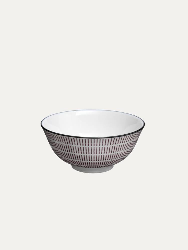Bowl Lunis Rayas Rojo