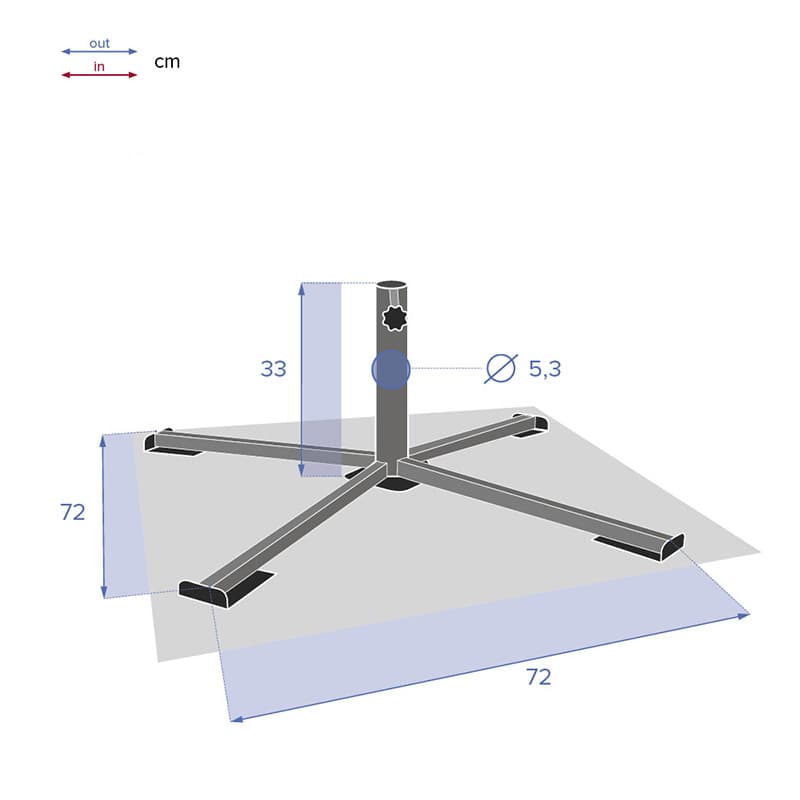Base Sombrilla Plegable - Vista 4