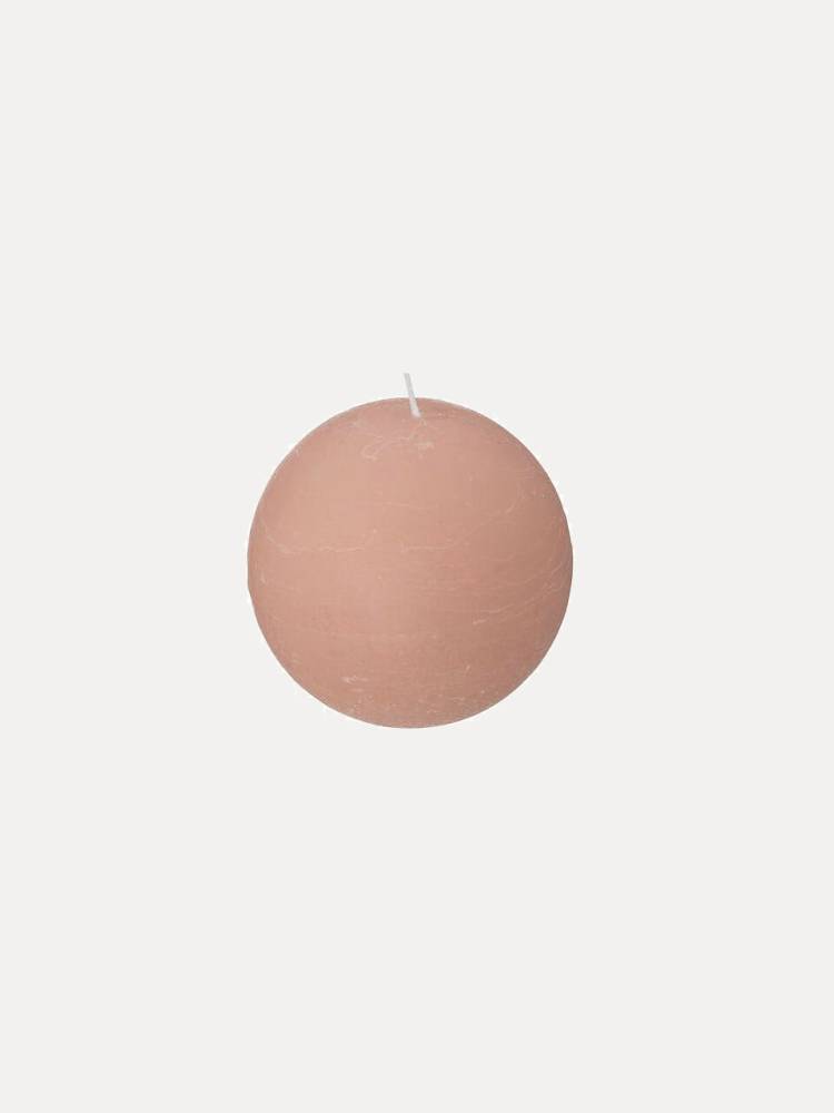Vela Bola Rustic Rosa