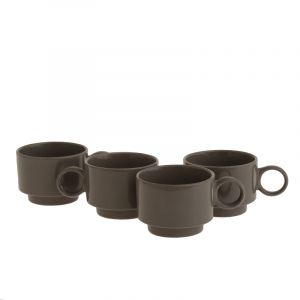 Rocasa Juego Tazas Retro Gris